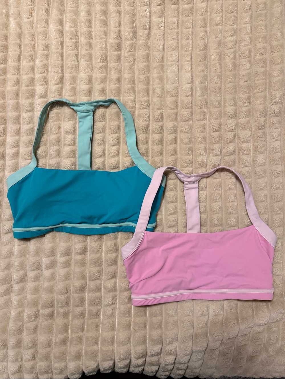 JoyLab Teal & Light Pink Sports Bras - Double Pack